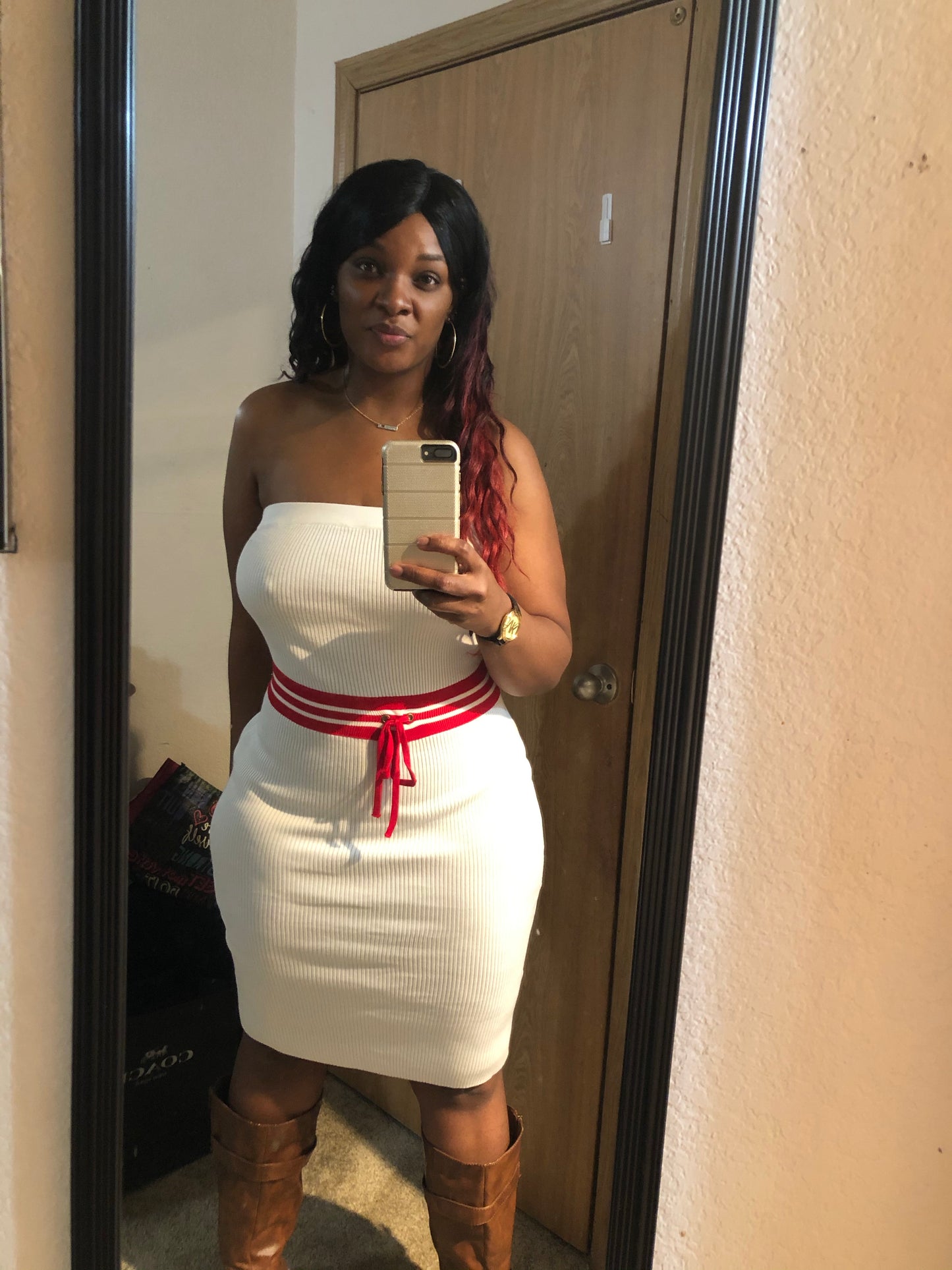 White Plus Size Tube Dress
