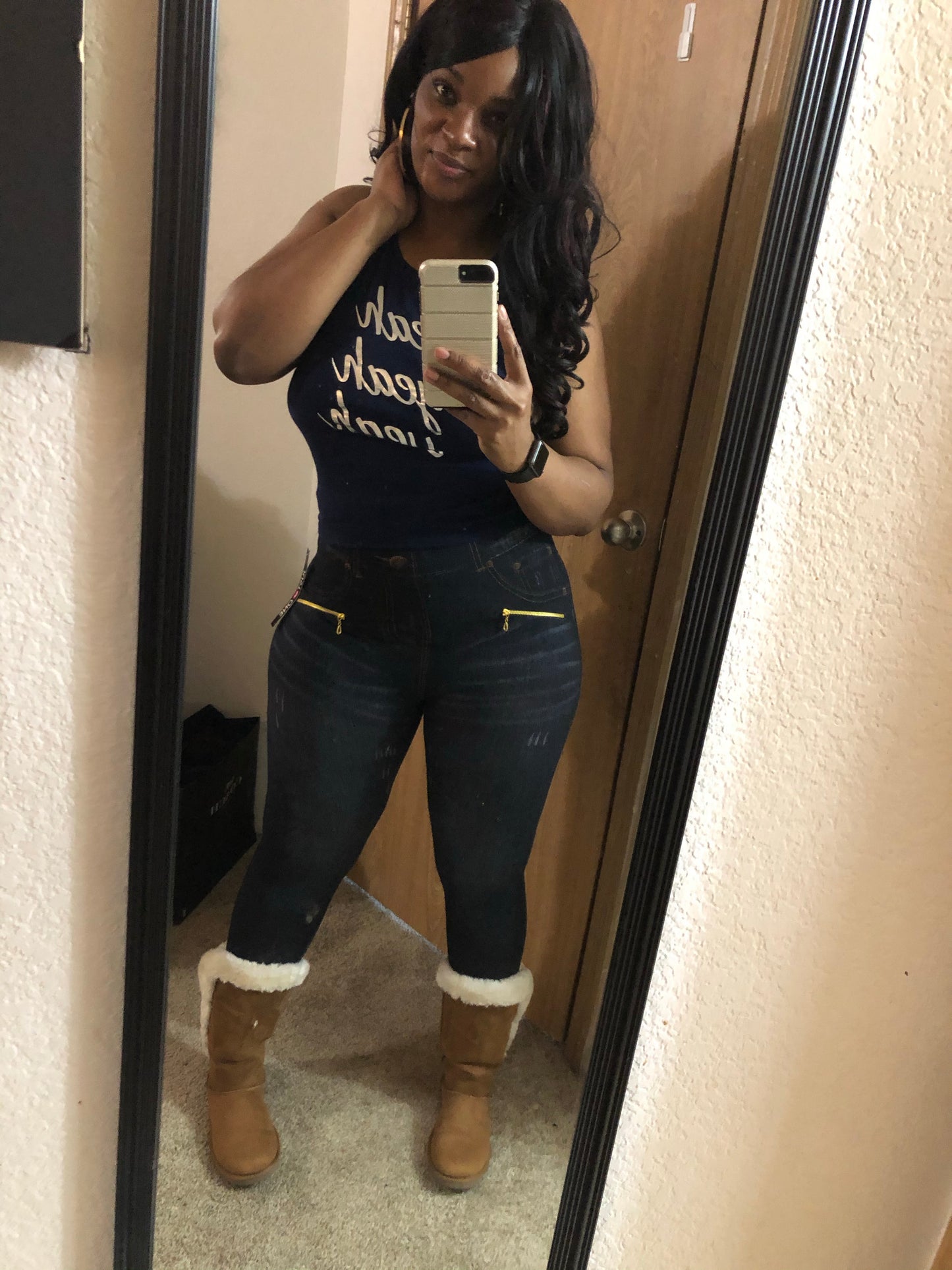 Plus Size Denim Leggings