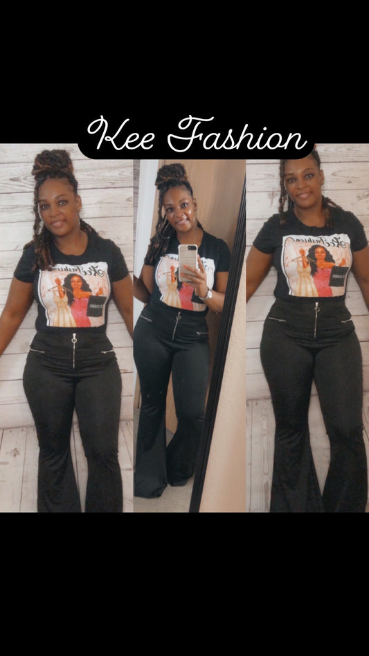 Black Bell Bottom Pants