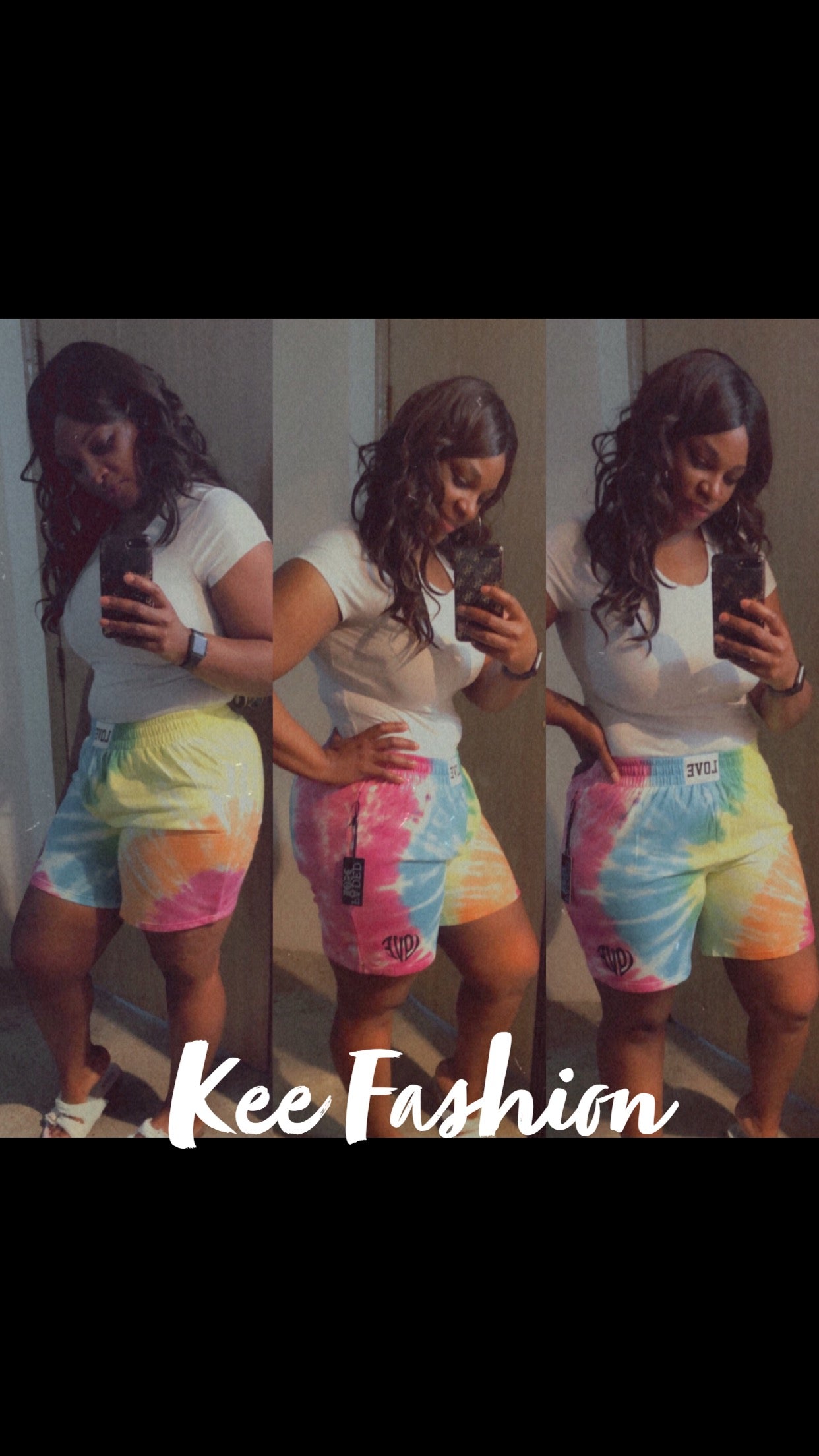 Tie Dye Love Shorts