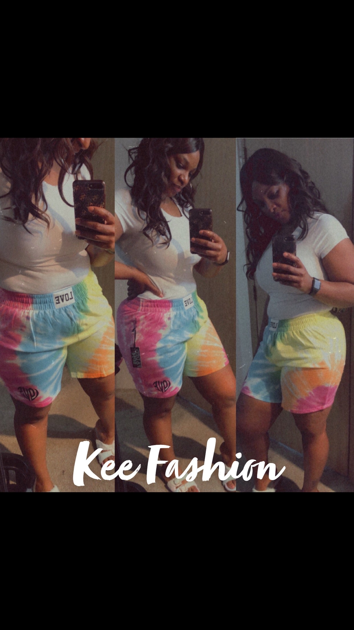 Tie Dye Love Shorts