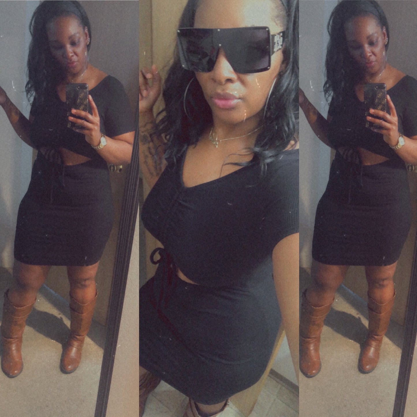 Black Tie Up Dress