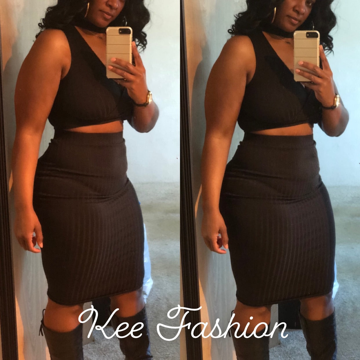 Two Piece Top and Skirt