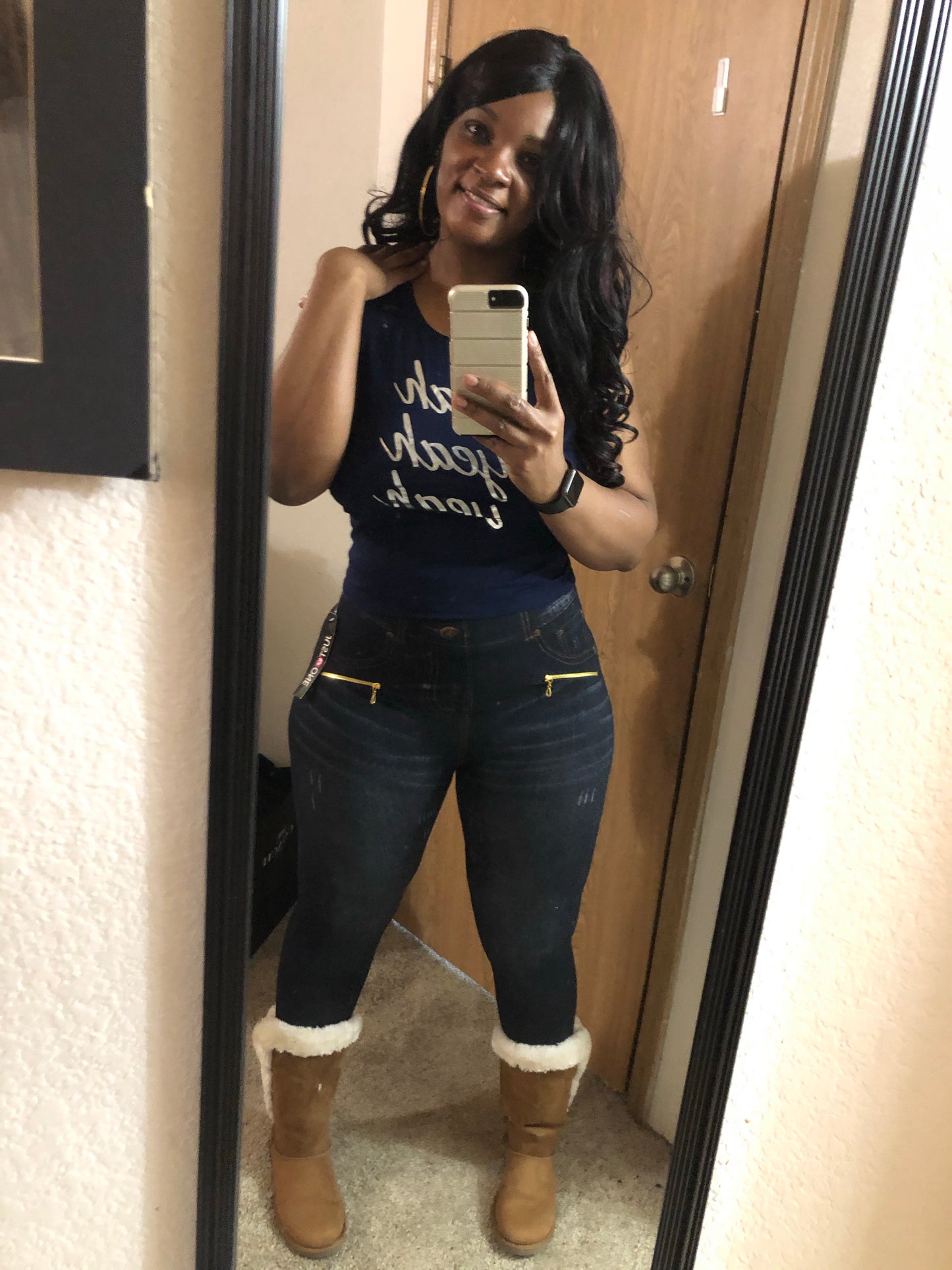 Plus Size Denim Leggings