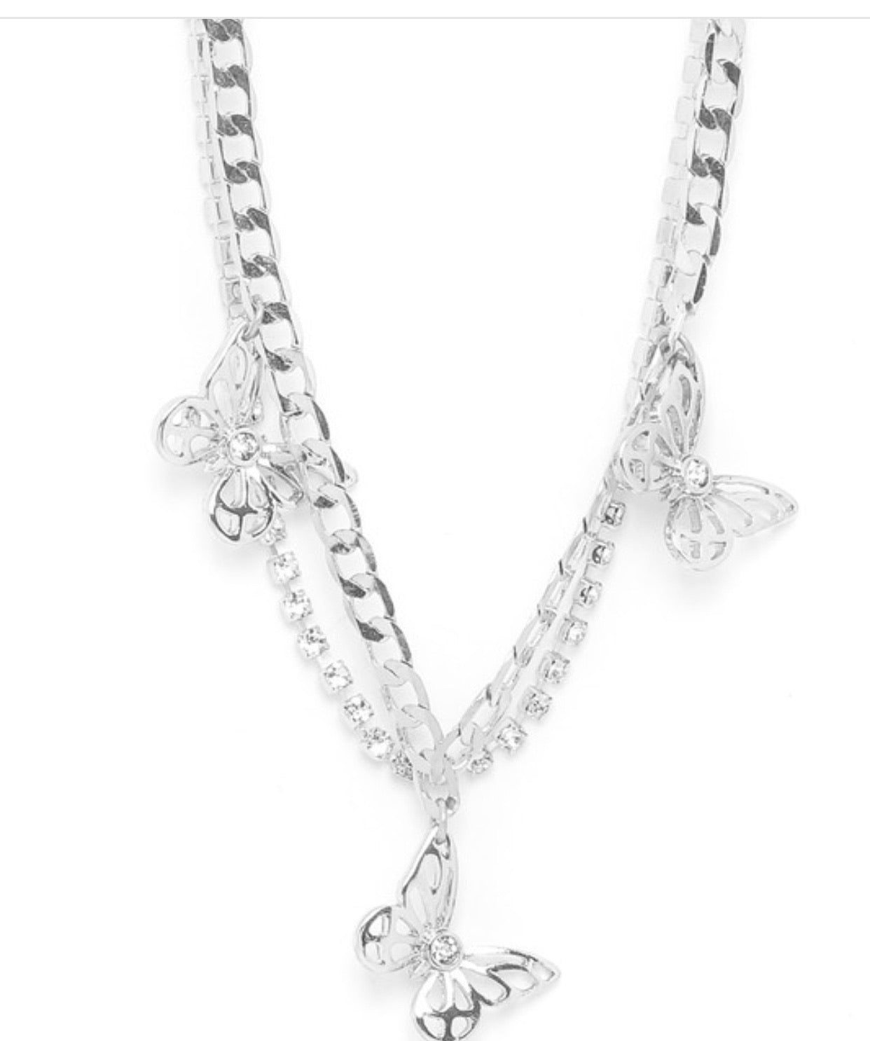 Butterfly charmed anklet